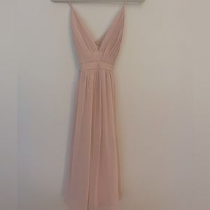 Light and airy, open back, midi dress